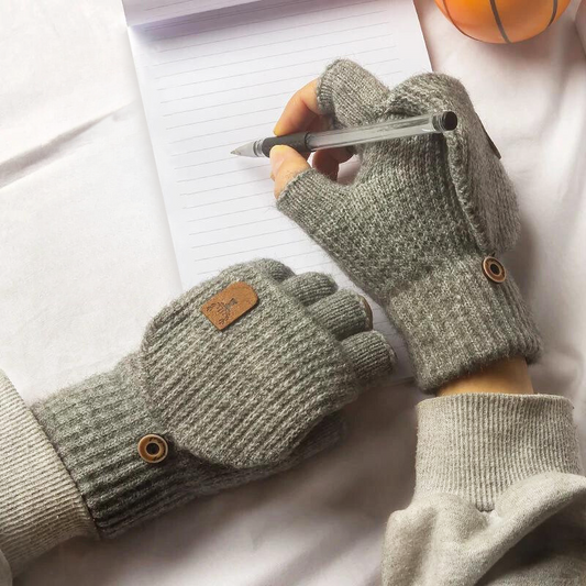2-in-1 Fingerless Mitten-Gloves