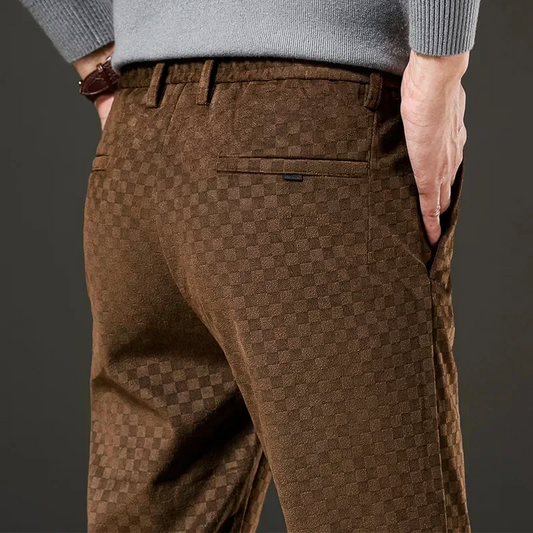 Checkered Corduroy Pants